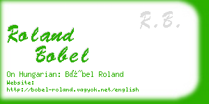 roland bobel business card